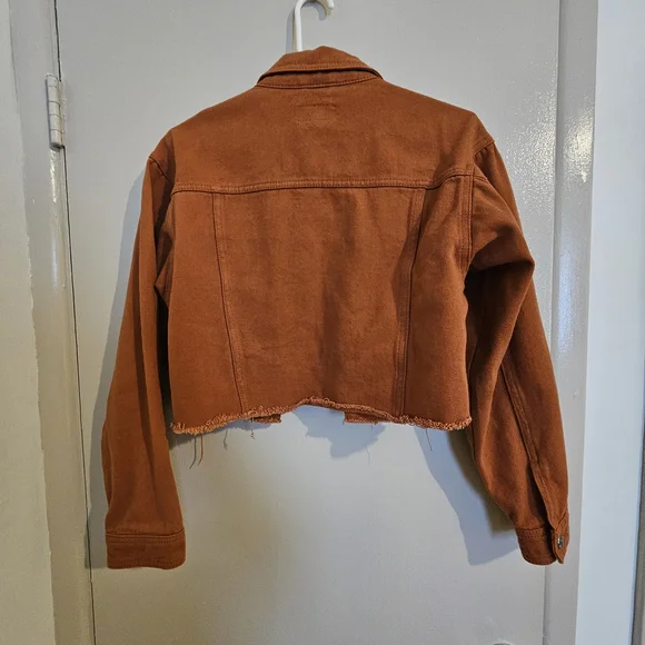 Women's Cropped Rust Jean Jacket - Picture 5 of 5